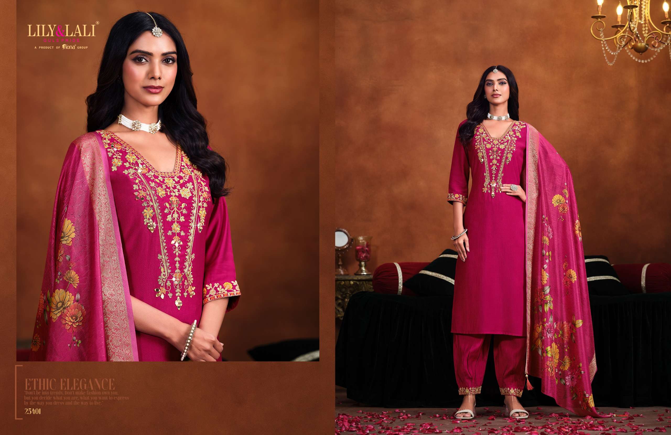 LILY & LALI PRESENTS MIRROR VISCOSE FANCY KURTIS CATALOG WHOLESALER AND EXPORTER IN SURAT