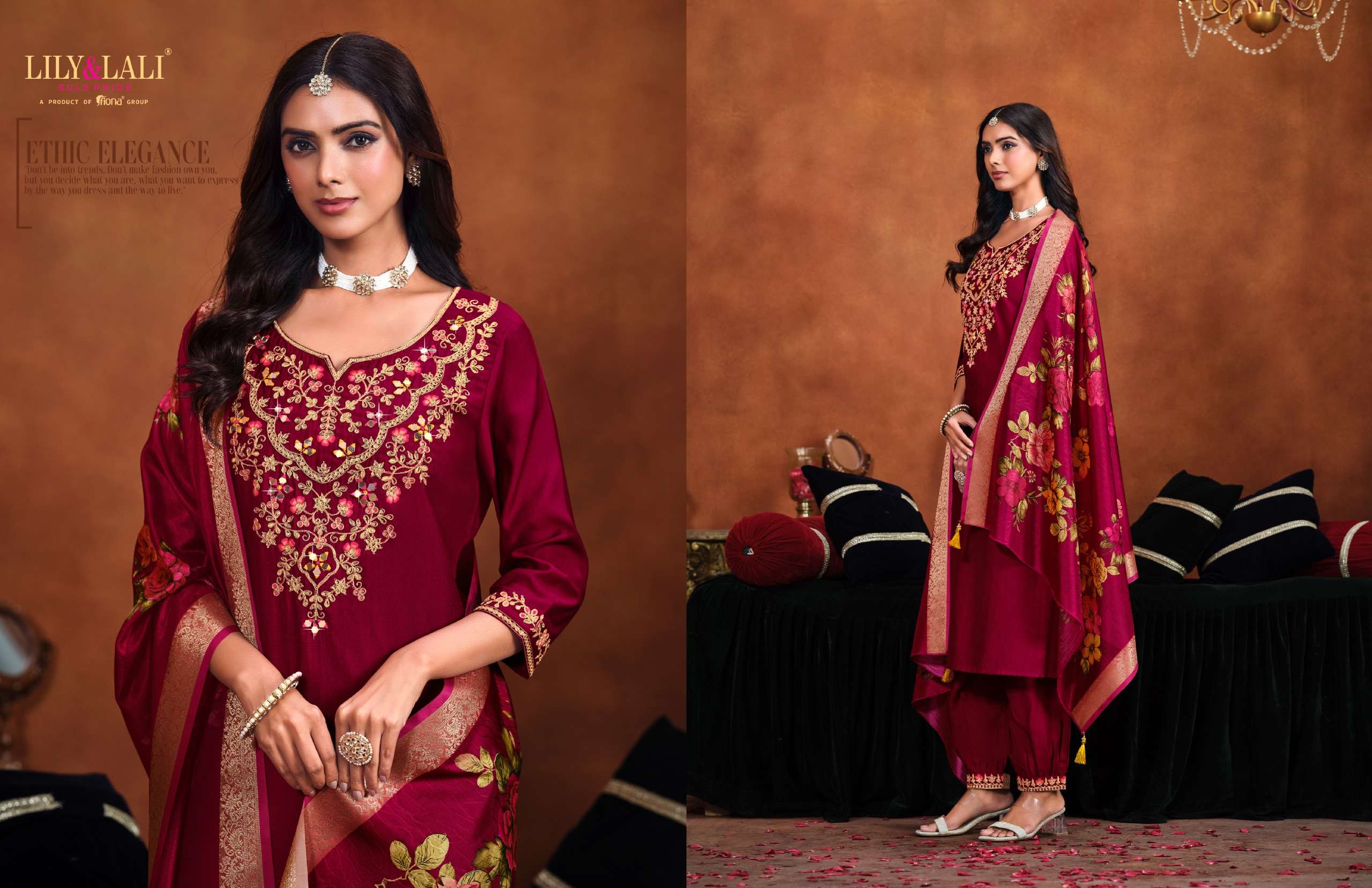 LILY & LALI PRESENTS MIRROR VISCOSE FANCY KURTIS CATALOG WHOLESALER AND EXPORTER IN SURAT