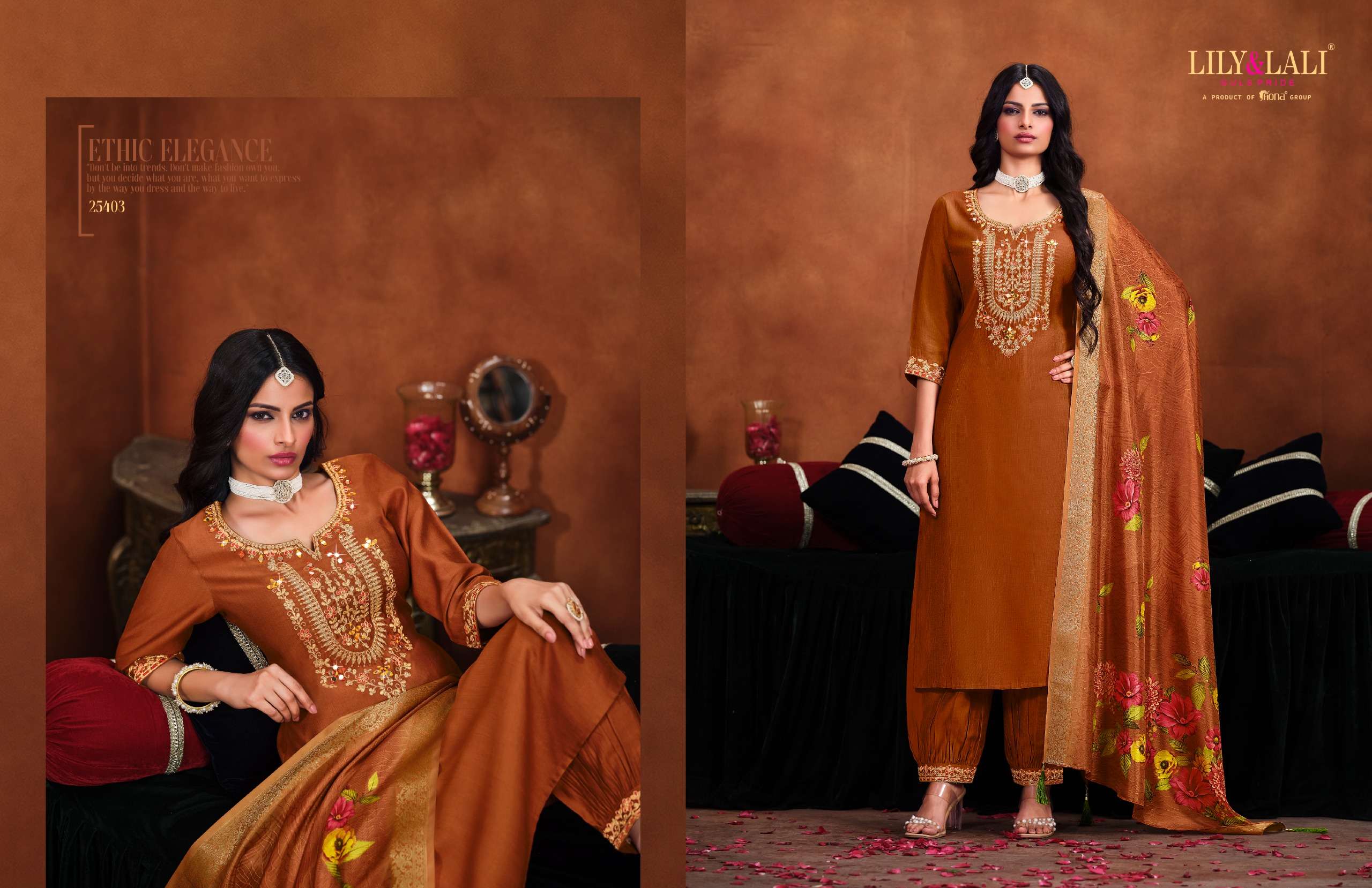 LILY & LALI PRESENTS MIRROR VISCOSE FANCY KURTIS CATALOG WHOLESALER AND EXPORTER IN SURAT