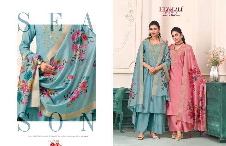 lily & lali presents nargis roman butti fullstitch cotton designer plazzo suit for womens catalog wholesaler and exporter 