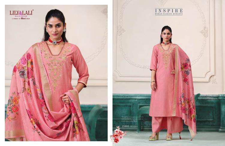 lily & lali presents nargis roman butti fullstitch cotton designer plazzo suit for womens catalog wholesaler and exporter 