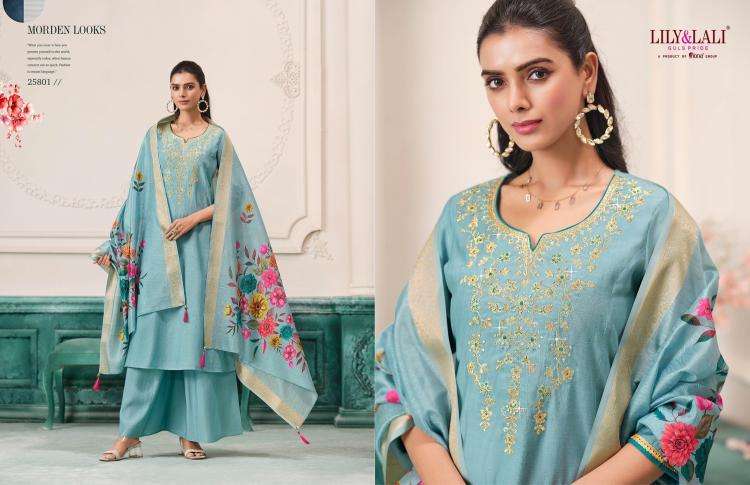 lily & lali presents nargis roman butti fullstitch cotton designer plazzo suit for womens catalog wholesaler and exporter 
