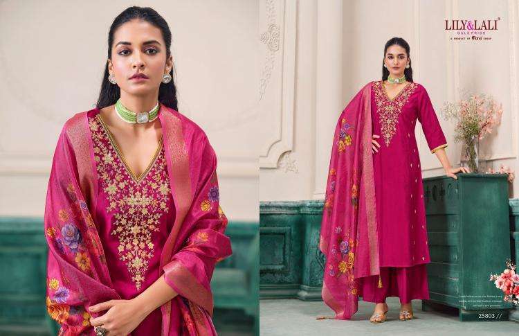lily & lali presents nargis roman butti fullstitch cotton designer plazzo suit for womens catalog wholesaler and exporter 
