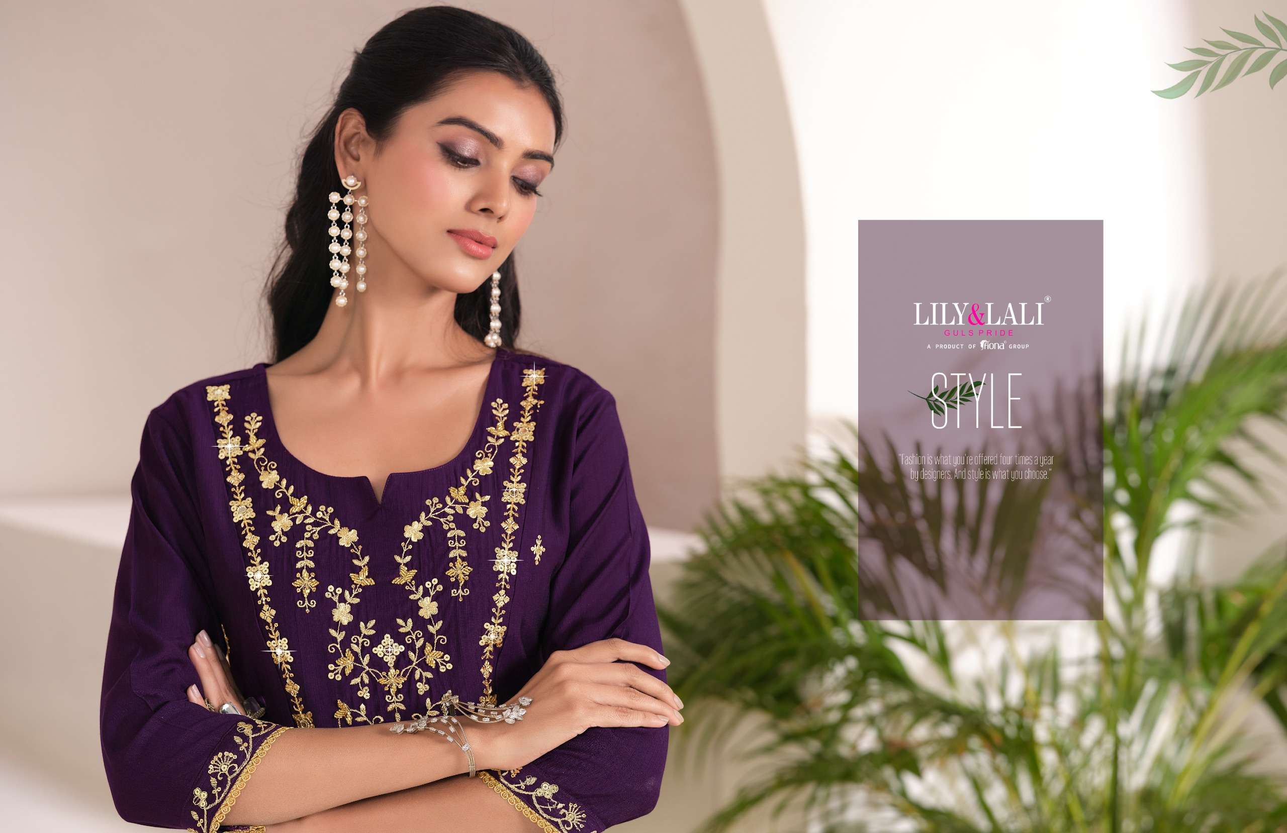LILY & LALI PRESENTS ZARI VISCOSE FANCY KURTIS CATALOG WHOLESALER AND EXPORTER IN SURAT
