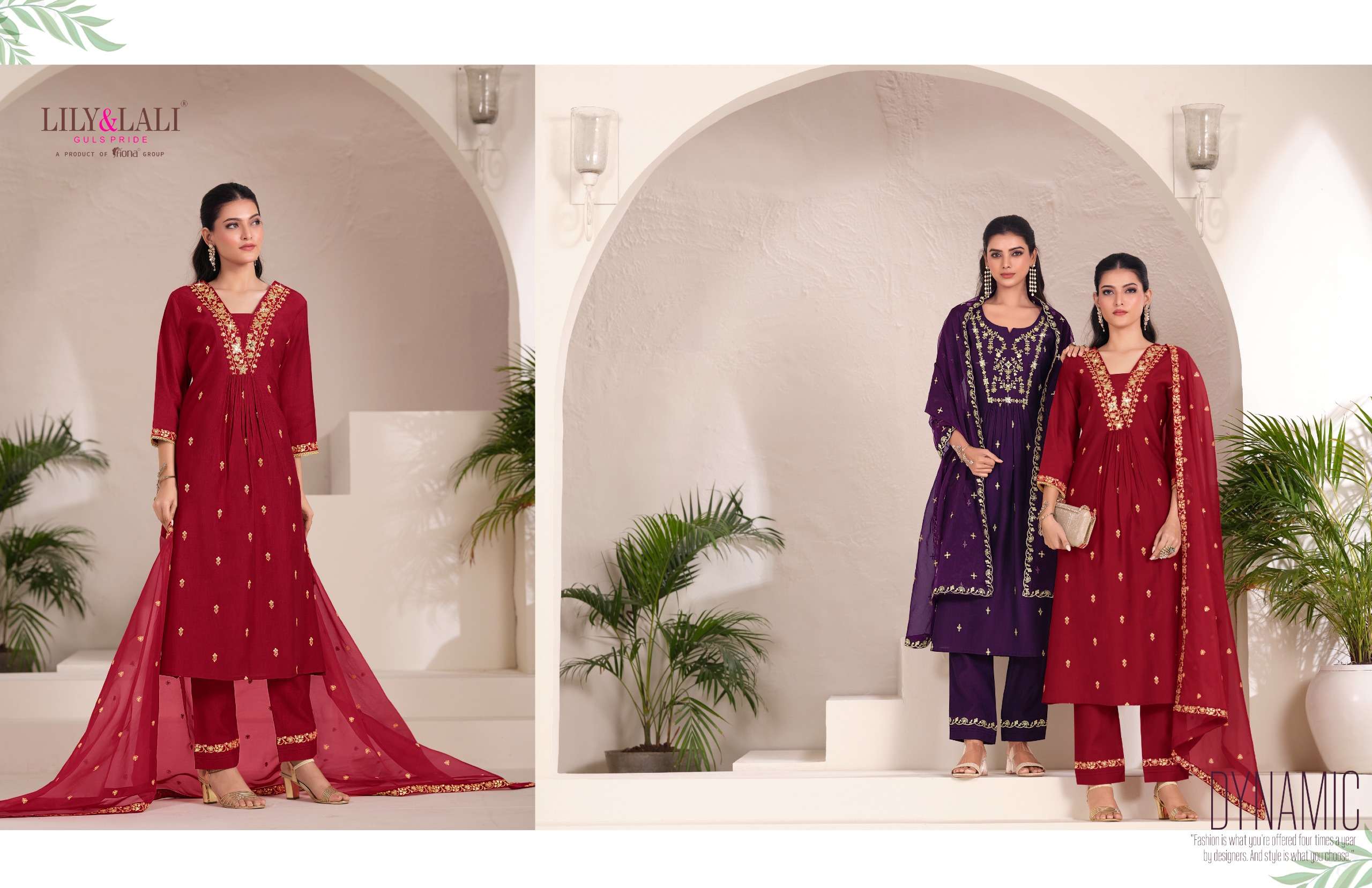 LILY & LALI PRESENTS ZARI VISCOSE FANCY KURTIS CATALOG WHOLESALER AND EXPORTER IN SURAT