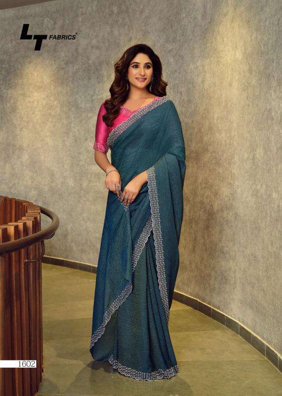 lt fashion presents silver stone vol-16 cosmos hit design fancy sarees catalog wholesaler and exporter 