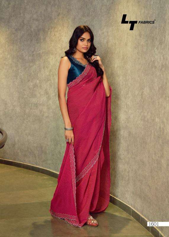 lt fashion presents silver stone vol-16 cosmos hit design fancy sarees catalog wholesaler and exporter 