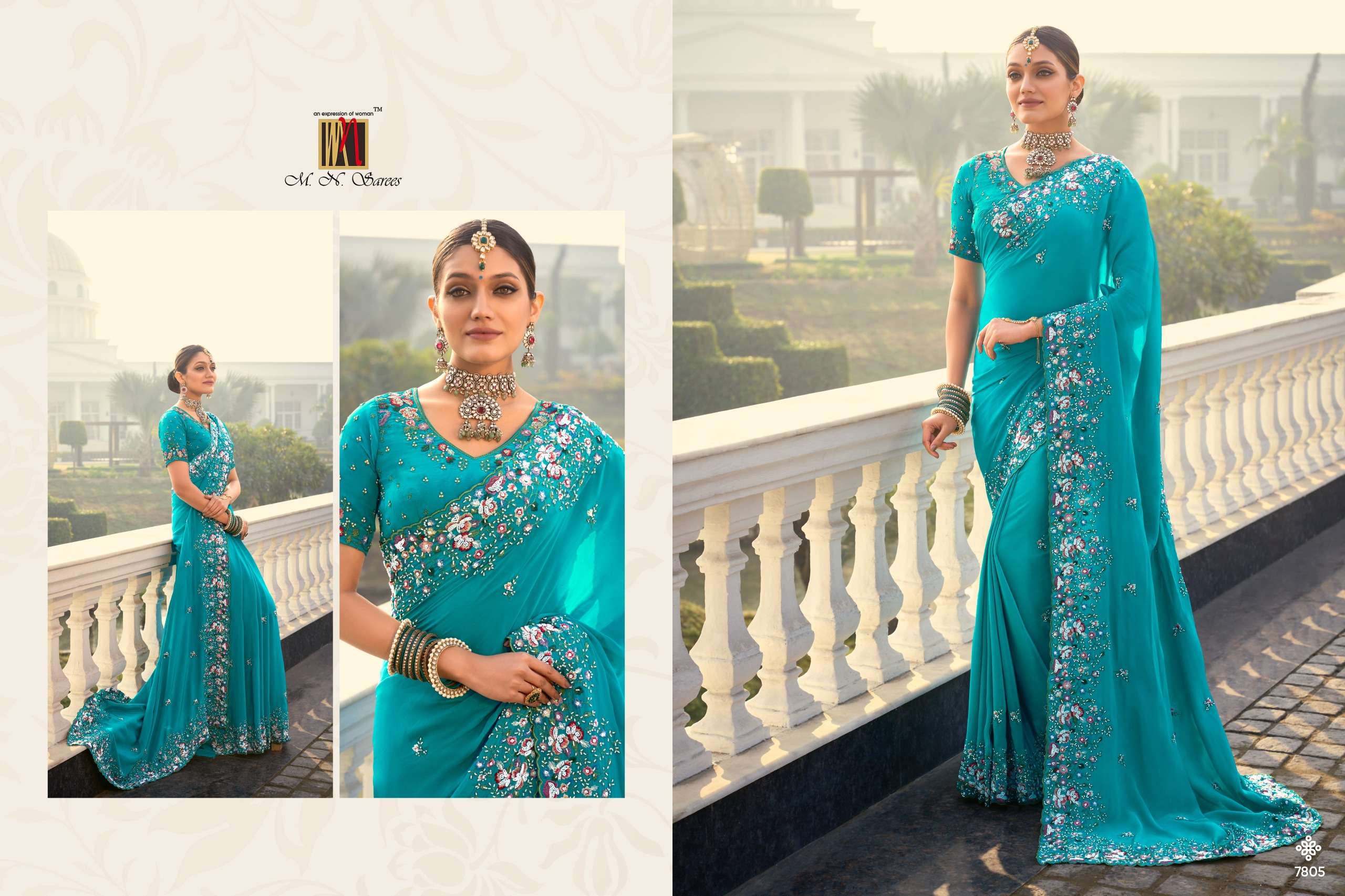M.N PRESENTS SHAHI POSHAK VOL-3 HEAVY DESIOGENR WORK WEDDING WEAR SILK SAREE CATALOG WHOLESALER AND EXOPORTER IN SURAT