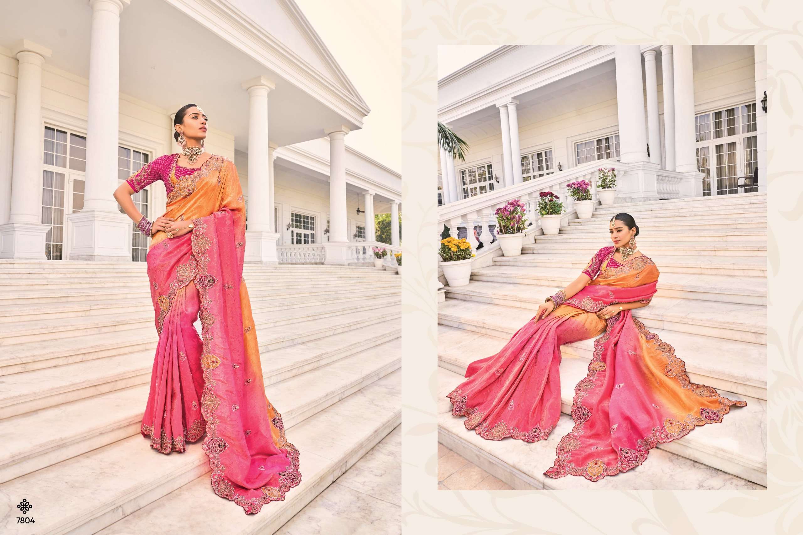 M.N PRESENTS SHAHI POSHAK VOL-3 HEAVY DESIOGENR WORK WEDDING WEAR SILK SAREE CATALOG WHOLESALER AND EXOPORTER IN SURAT