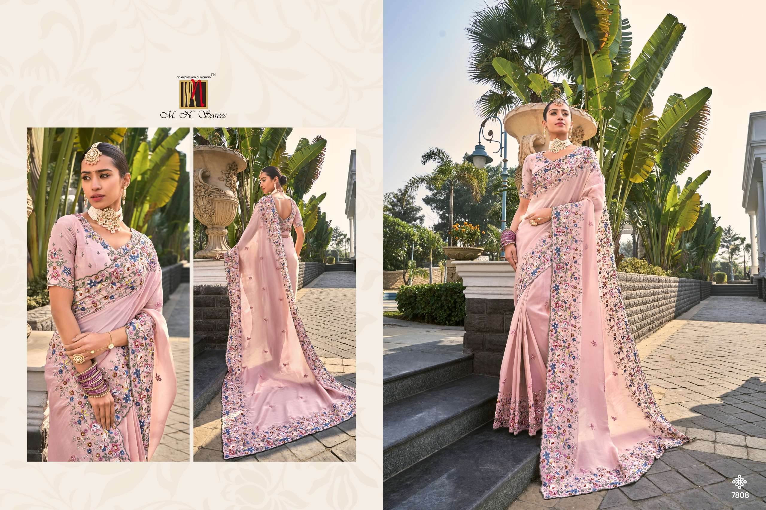 M.N PRESENTS SHAHI POSHAK VOL-3 HEAVY DESIOGENR WORK WEDDING WEAR SILK SAREE CATALOG WHOLESALER AND EXOPORTER IN SURAT