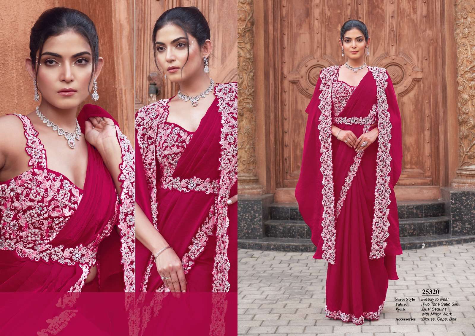 Mahotsav Presents Moh Manthan 25300 series Roral Luna Fancy Party Wear Saree Catalog Wholesaler And Exporter 