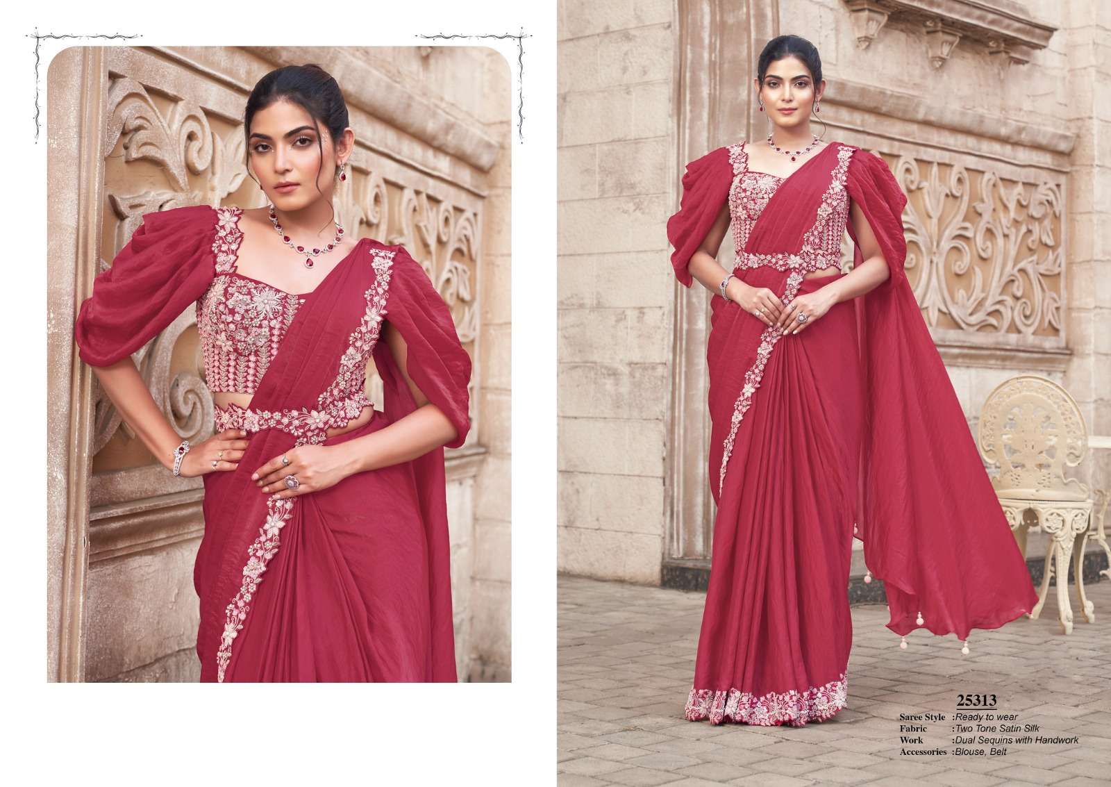 Mahotsav Presents Moh Manthan 25300 series Roral Luna Fancy Party Wear Saree Catalog Wholesaler And Exporter 