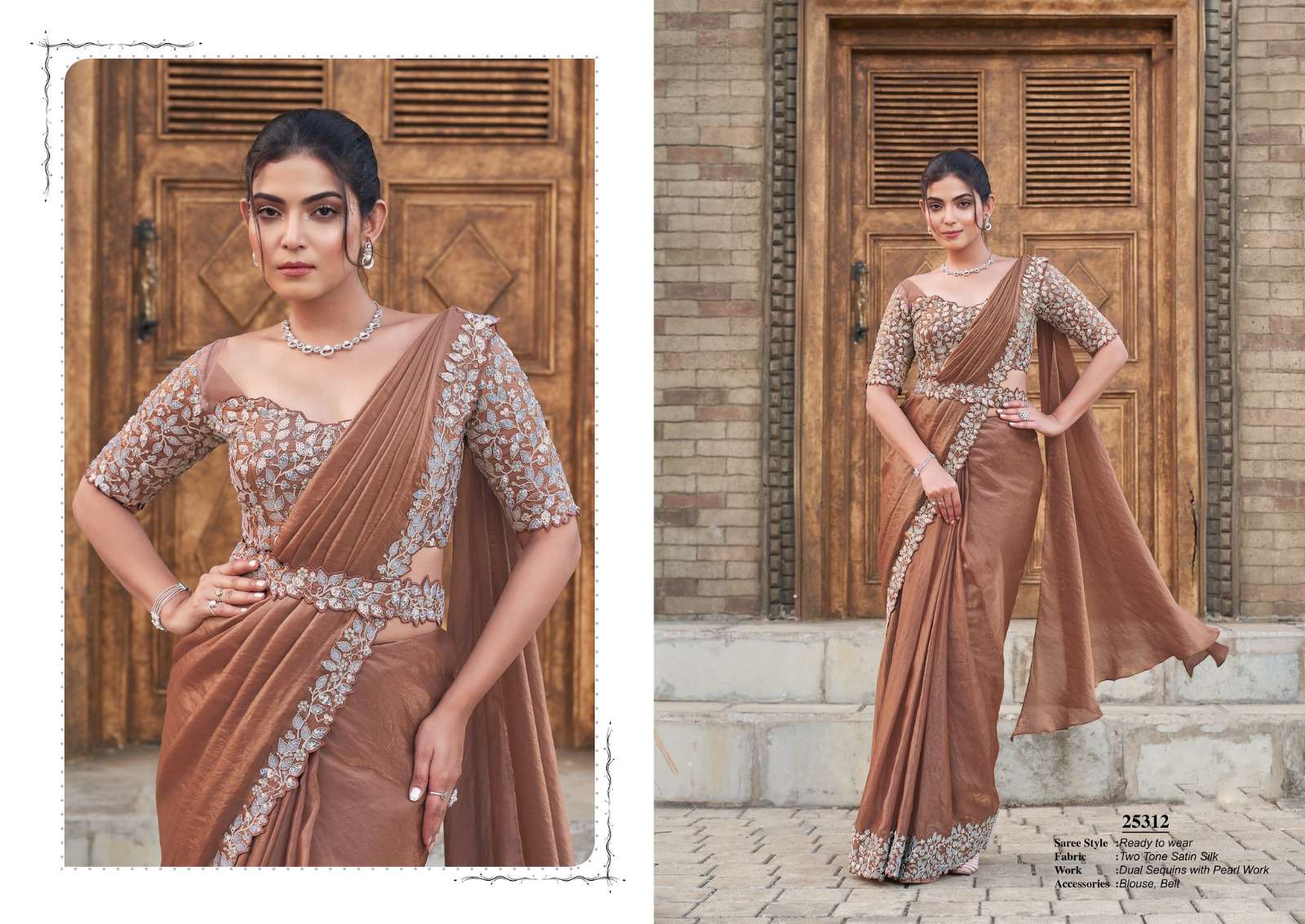 Mahotsav Presents Moh Manthan 25300 series Roral Luna Fancy Party Wear Saree Catalog Wholesaler And Exporter 