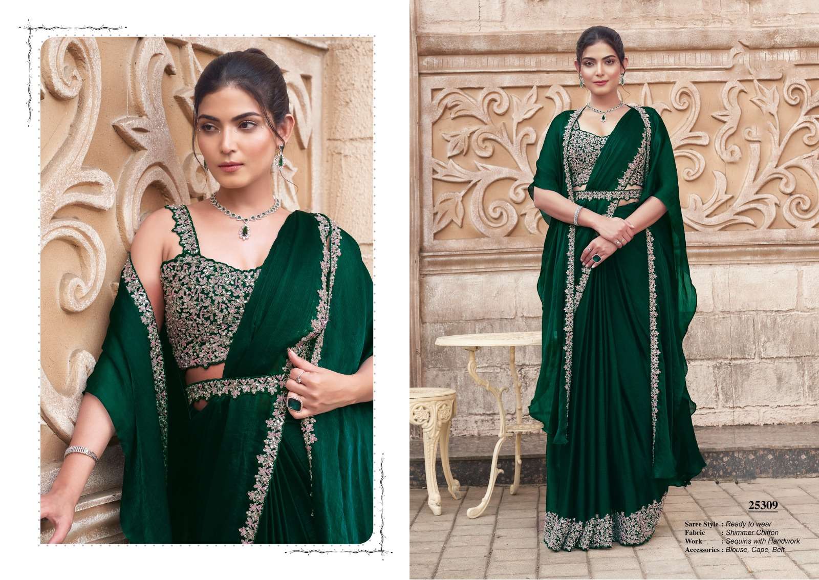 Mahotsav Presents Moh Manthan 25300 series Roral Luna Fancy Party Wear Saree Catalog Wholesaler And Exporter 
