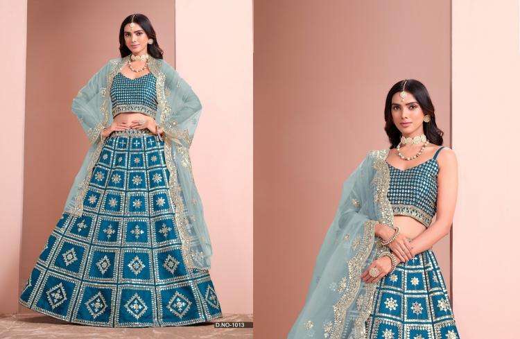Mehvish Presents Alizeh Exclusive Design Art Silk Unstitch Lehenga Choli Catalog Wholesaler And Exporter In surat