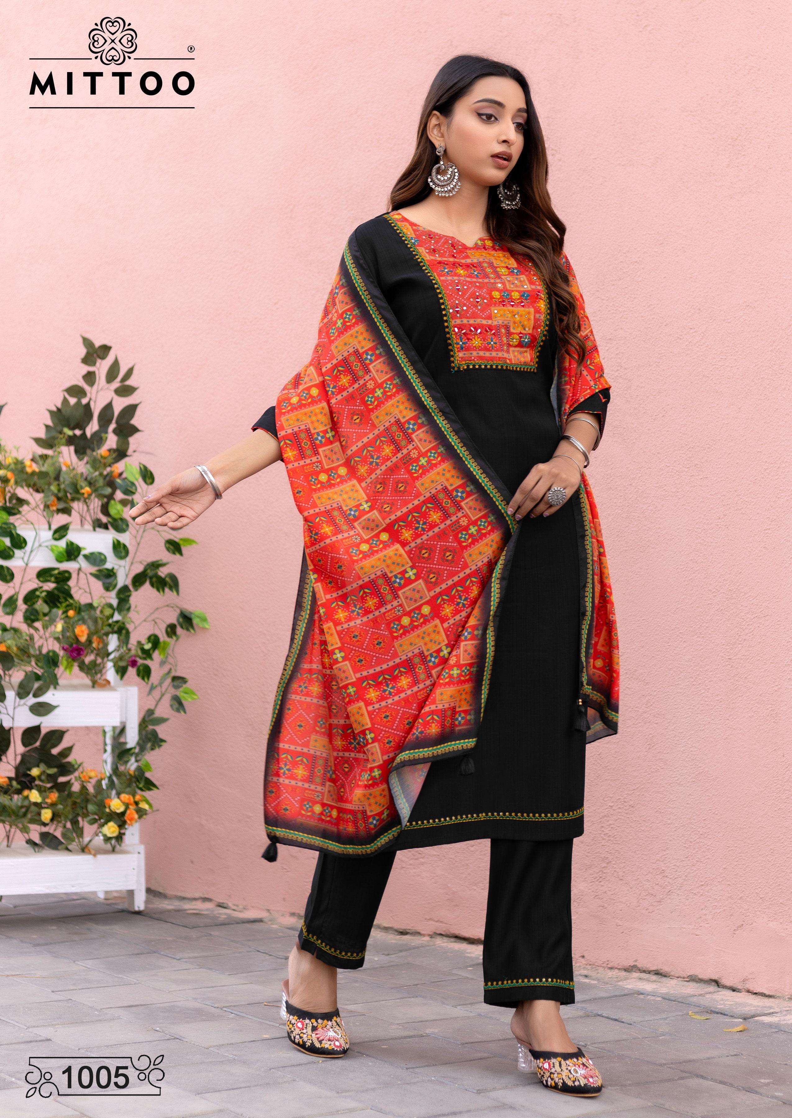 MITTOO PRESENTS DAY LIGHT FANCY MODAL SILK KURTIS CATALOG WHOLESALER AND EXPORTER IN SURAT