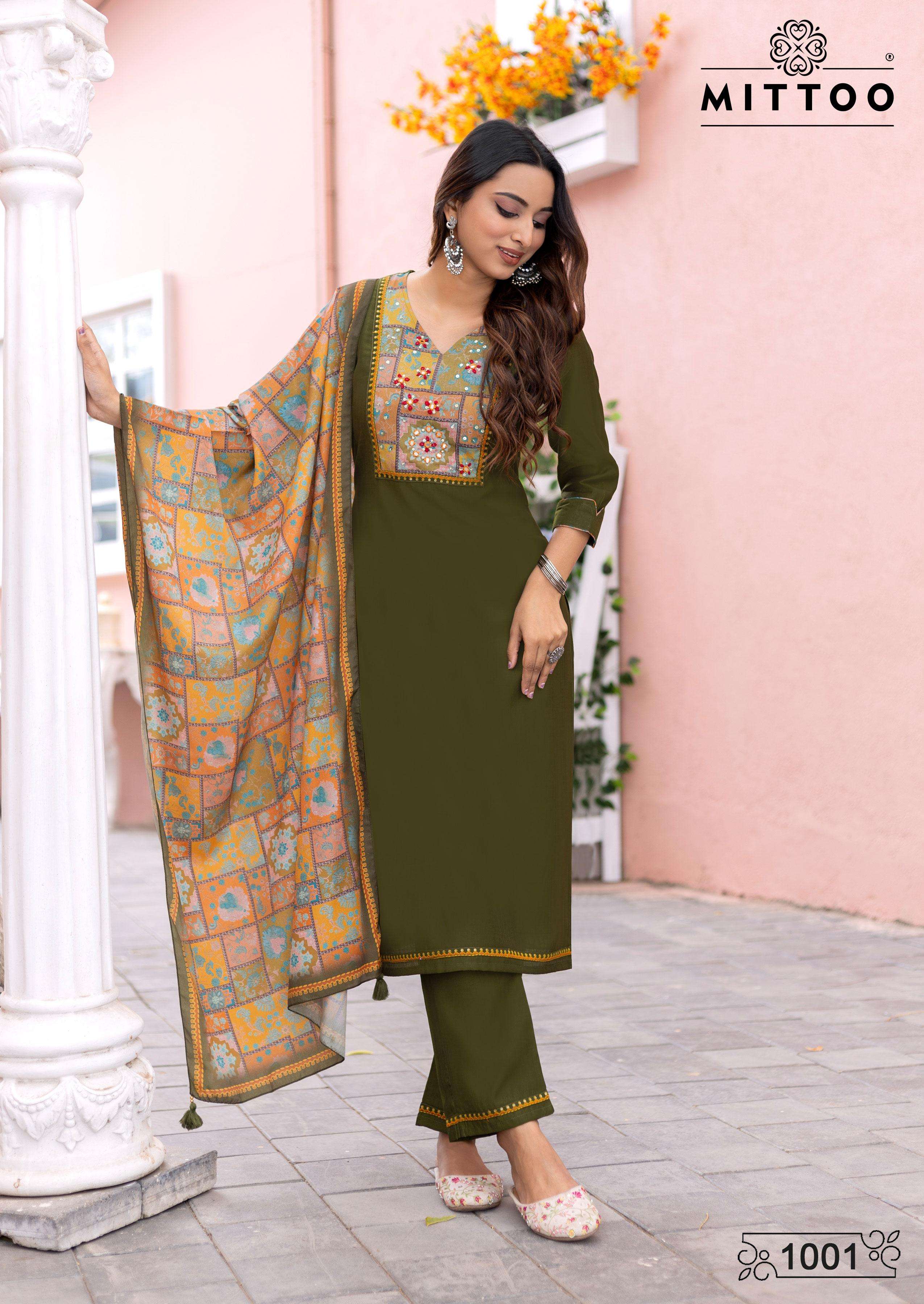 MITTOO PRESENTS DAY LIGHT FANCY MODAL SILK KURTIS CATALOG WHOLESALER AND EXPORTER IN SURAT