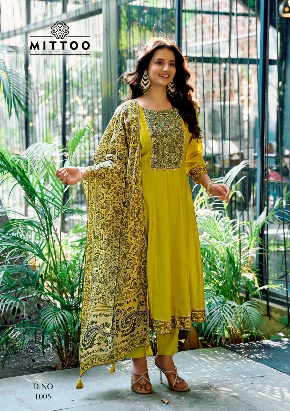MITTOO PRESENTS MUSKAAN FANCY MODAL SILK KURTIS CATALOG WHOLESALER AND EXPORTER IN SURAT