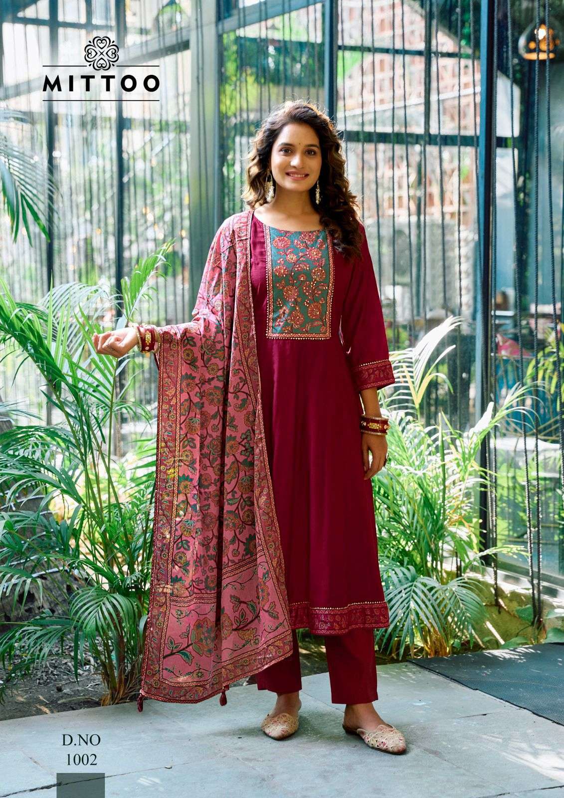 MITTOO PRESENTS MUSKAAN FANCY MODAL SILK KURTIS CATALOG WHOLESALER AND EXPORTER IN SURAT