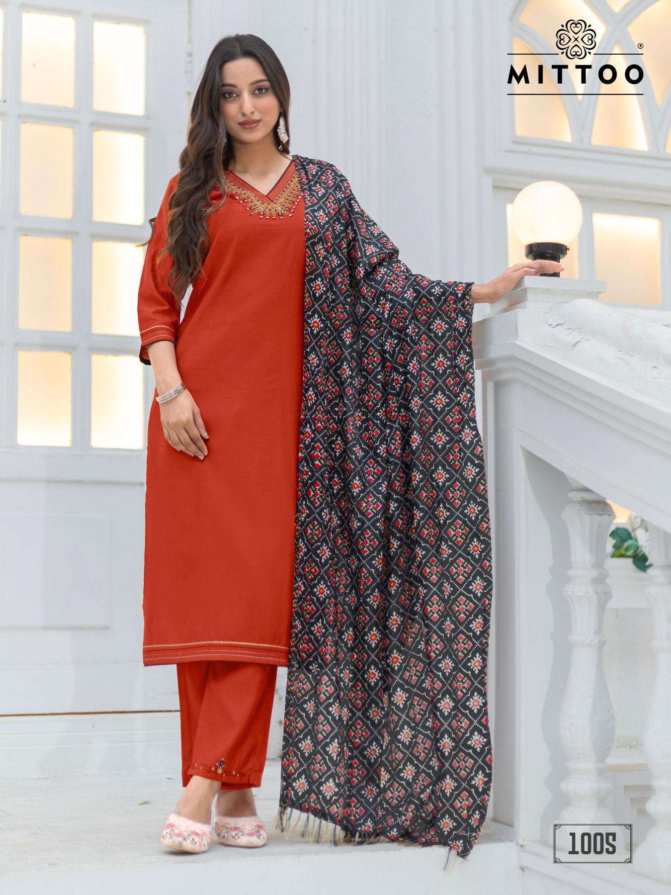 mittoo presents nitika vetican fully stitch daily wear kurtis catalog wholesaler and exporte in surat