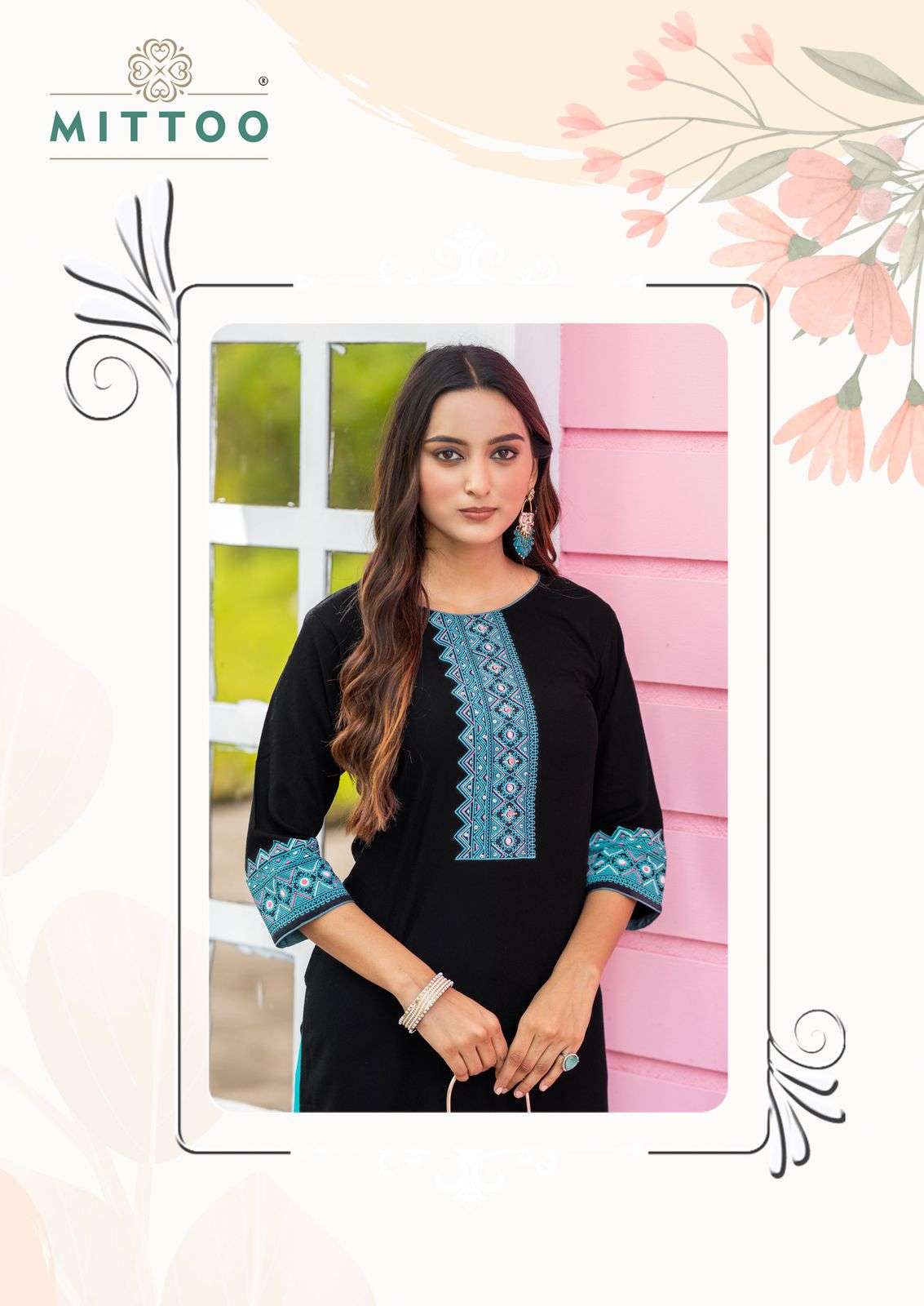 MITTOO PRESENTS SIYAA FANCY VISCOSE WEAVING KURTIS CATALOG WHOLESALER AND EXPORTER IN SURAT