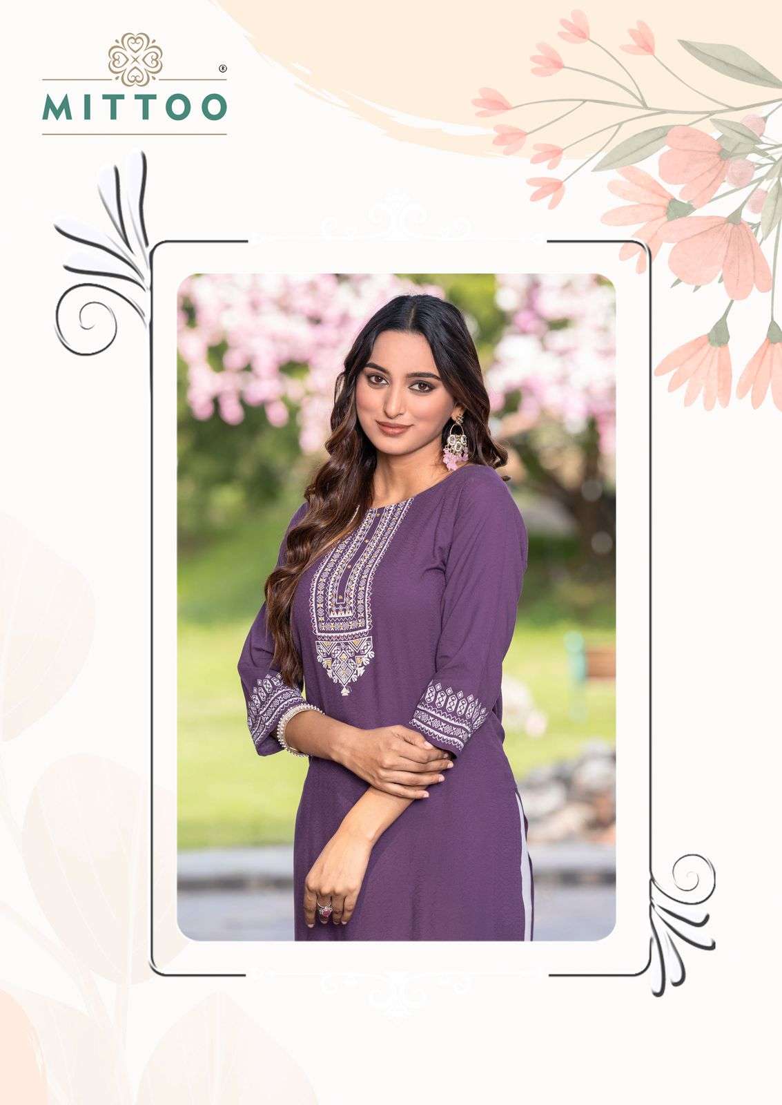 MITTOO PRESENTS SIYAA FANCY VISCOSE WEAVING KURTIS CATALOG WHOLESALER AND EXPORTER IN SURAT