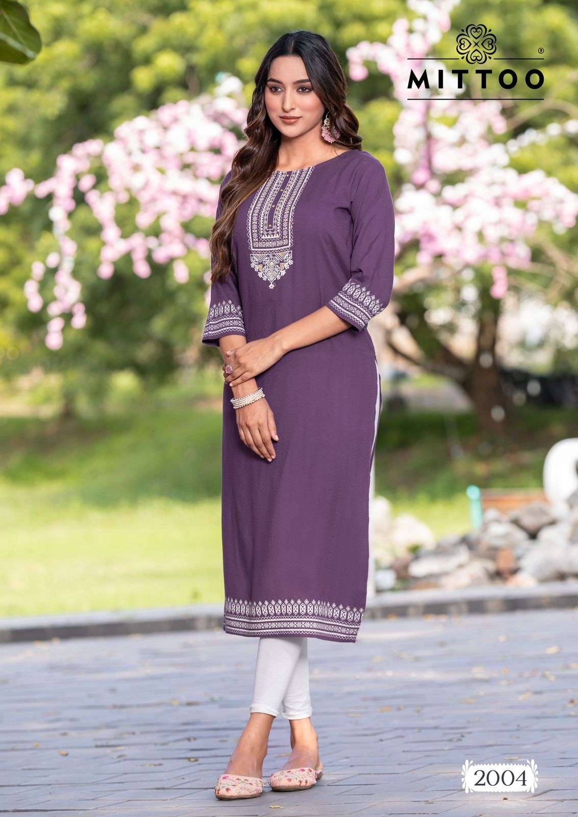 MITTOO PRESENTS SIYAA FANCY VISCOSE WEAVING KURTIS CATALOG WHOLESALER AND EXPORTER IN SURAT