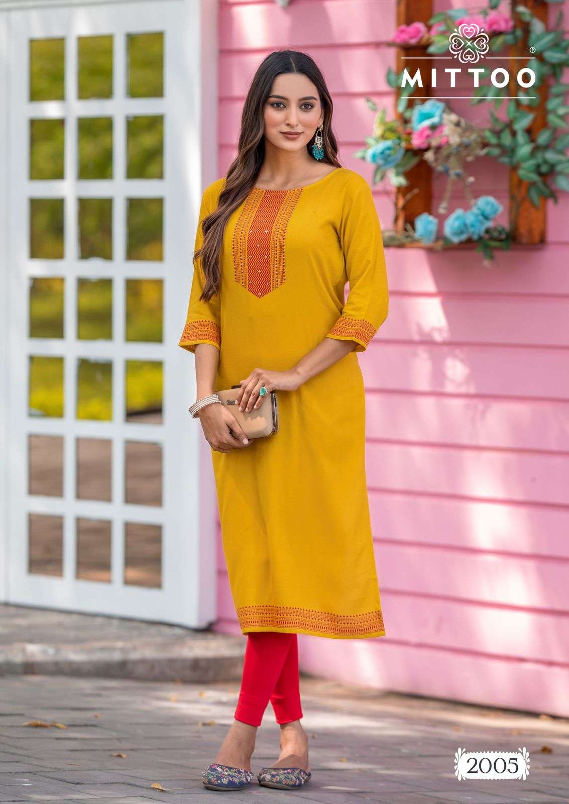 MITTOO PRESENTS SIYAA FANCY VISCOSE WEAVING KURTIS CATALOG WHOLESALER AND EXPORTER IN SURAT
