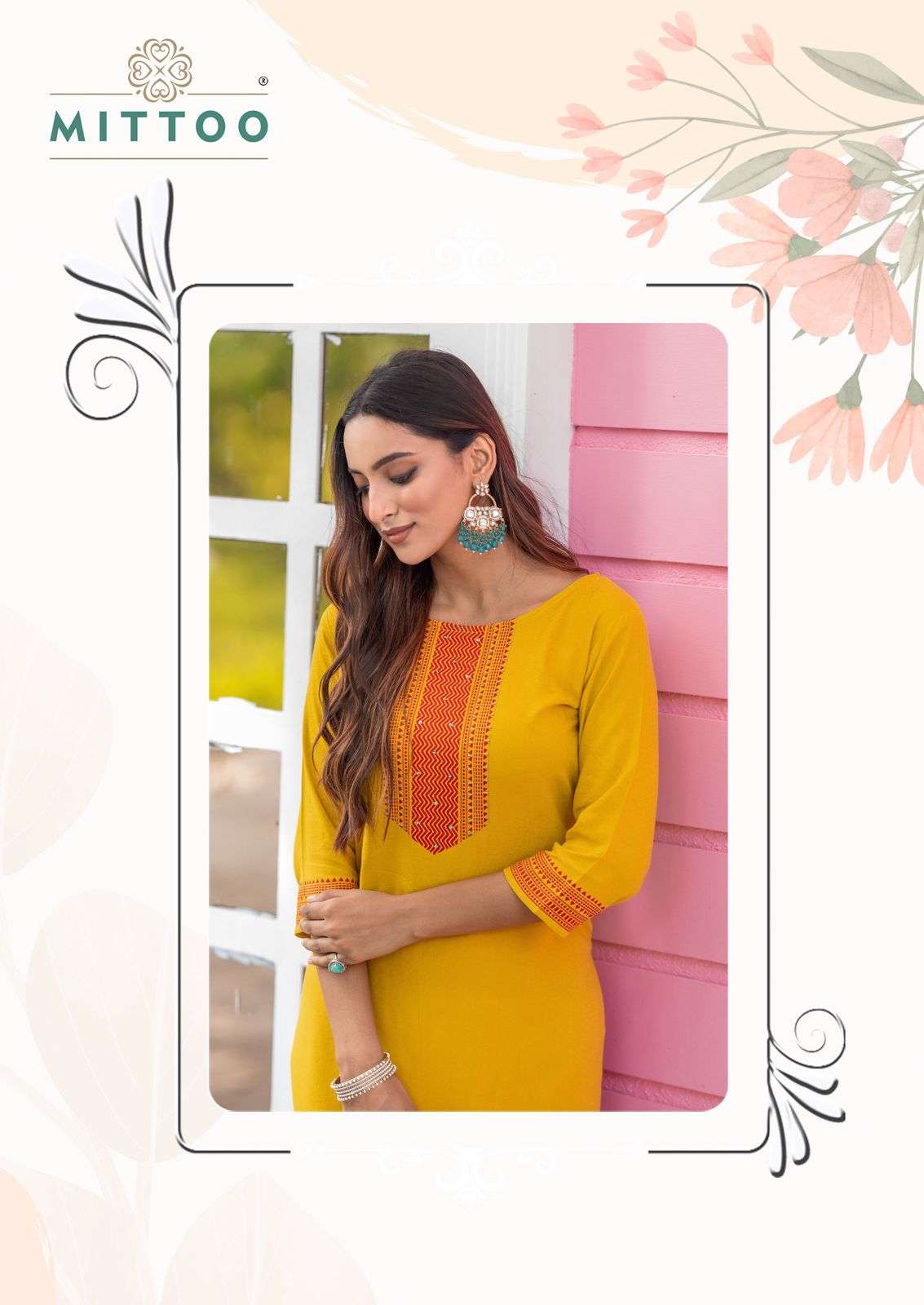 MITTOO PRESENTS SIYAA FANCY VISCOSE WEAVING KURTIS CATALOG WHOLESALER AND EXPORTER IN SURAT