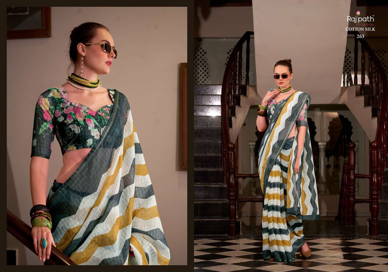 Rajpath Presents Rang De Basanti Linen Cotton Silk Stylish Look Saree Catalog Wholesaler And Exporter 
