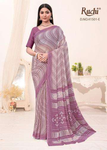 ruchi presents lehriya special vol-1 star chiffon daily wear saree catalog wholesaler and exporter 