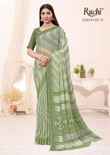 ruchi presents lehriya special vol-1 star chiffon daily wear saree catalog wholesaler and exporter 