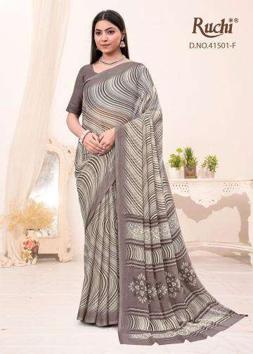 ruchi presents lehriya special vol-1 star chiffon daily wear saree catalog wholesaler and exporter 