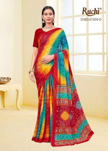 ruchi presents lehriya special vol-4 hit design star chiffon best saree catalog wholesaler and exporter 