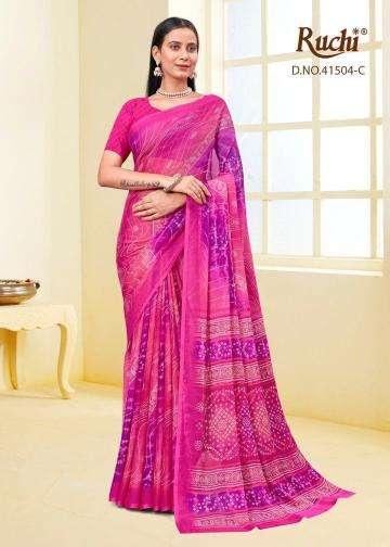 ruchi presents lehriya special vol-4 hit design star chiffon best saree catalog wholesaler and exporter 