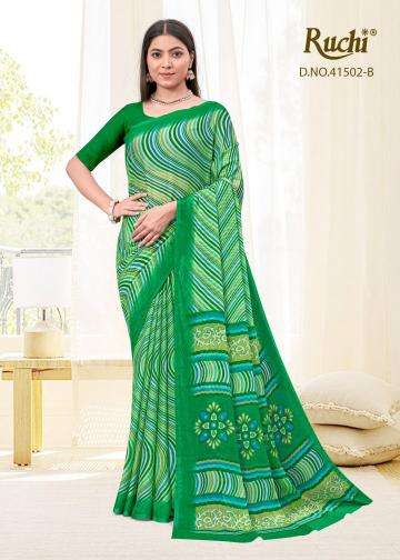 Ruchi presents star chiffon lehriya special vol-2 daily wear saree catalog wholesaler and exporter in surat