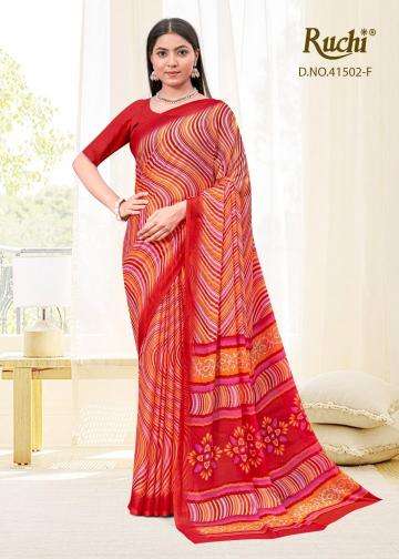 Ruchi presents star chiffon lehriya special vol-2 daily wear saree catalog wholesaler and exporter in surat