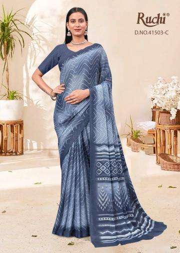 ruchi presents star chiffon lehriya special vol-3 casual wear best saree catalog wholesaler and exporter 