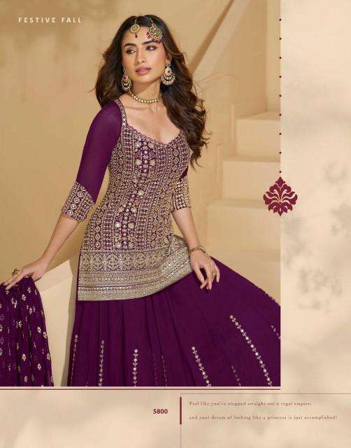 sayuri designer presents madhubala georgette readymade skirt pant with dupatta catalog wholesaler and exporter 