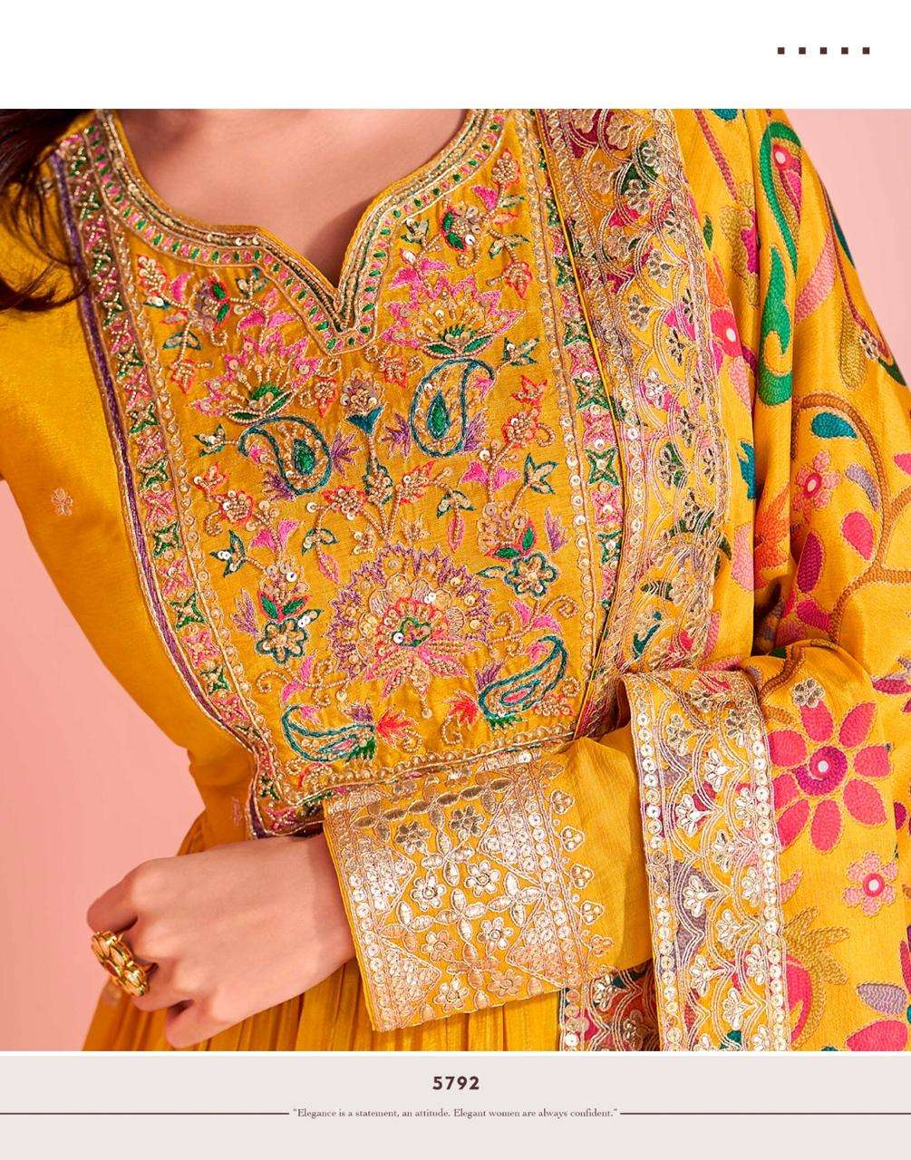 sayuri designer presents mayuri real chinon silk full stitch wedding special gown catalog wholesaler and exporter in surat