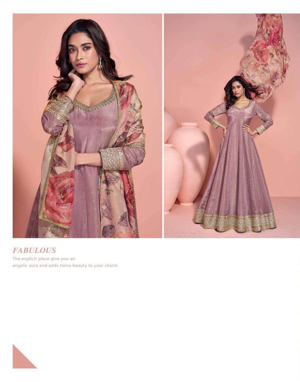 sayuri designer presents sikha fully stitch designer gown festivals catalog wholesaler and exporter in surat
