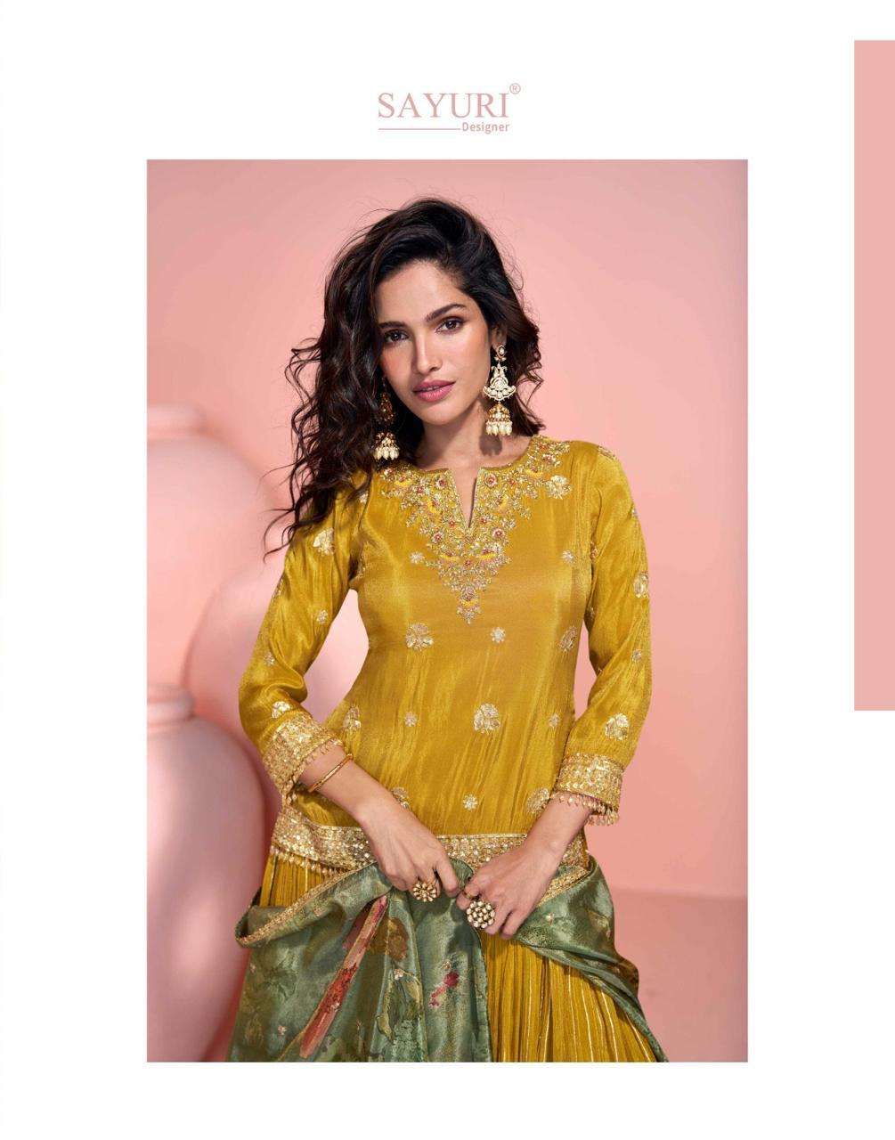 sayuri designer presents sikha fully stitch designer gown festivals catalog wholesaler and exporter in surat