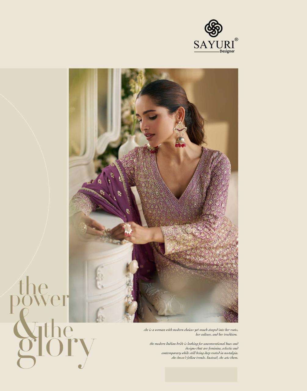 SAYURI PRESENTS VIRASAT DESIGNER HEAVY WORK SALWAR SUITS CATALOG WHOLESALER AND EXPORTER 