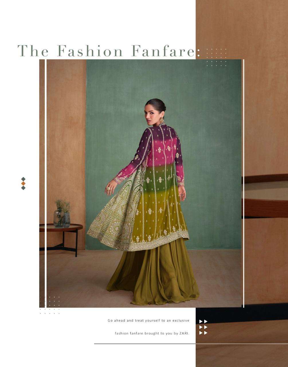 SAYURI PRESENTS ZARI DESIGNER HEAVY WORK SALWAR SUITS CATALOG WHOLESALER AND EXPORTER 