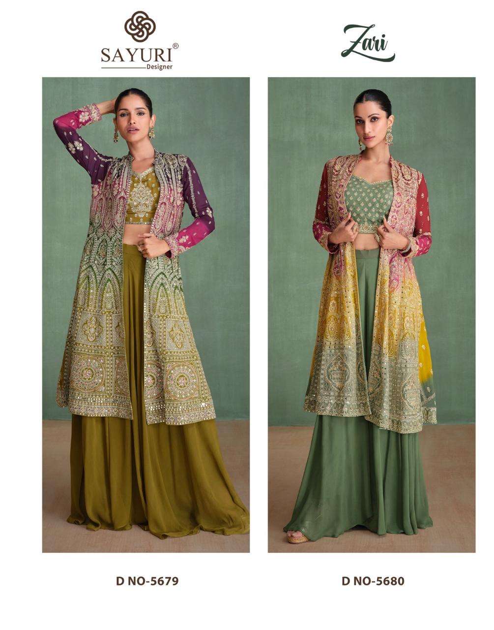 SAYURI PRESENTS ZARI DESIGNER HEAVY WORK SALWAR SUITS CATALOG WHOLESALER AND EXPORTER 