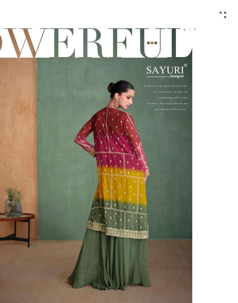 SAYURI PRESENTS ZARI DESIGNER HEAVY WORK SALWAR SUITS CATALOG WHOLESALER AND EXPORTER 