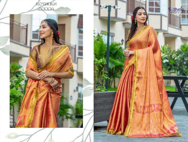 Sethnic Lifestyle Presents Royalika Borcade Silk Attractive Look Saree Catalog Wholesaler And Exporter In Surat