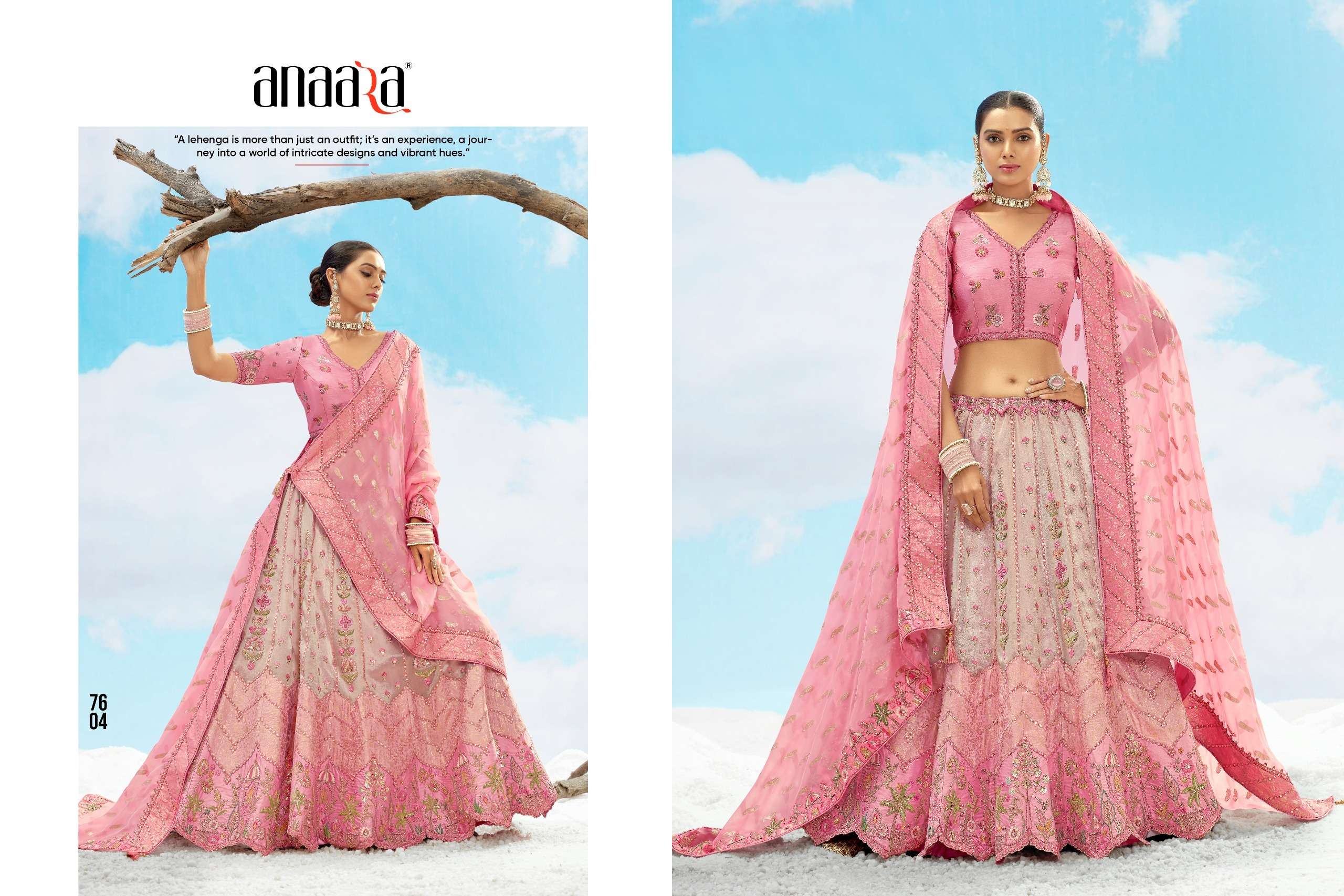 TATHASTU PRESENTS ANAARA 7600 SERIES HEAVY DESIGNER LEHNGHA CHOLI CATALOG WHOLESALER AND EXPORTRE IN SURAT 