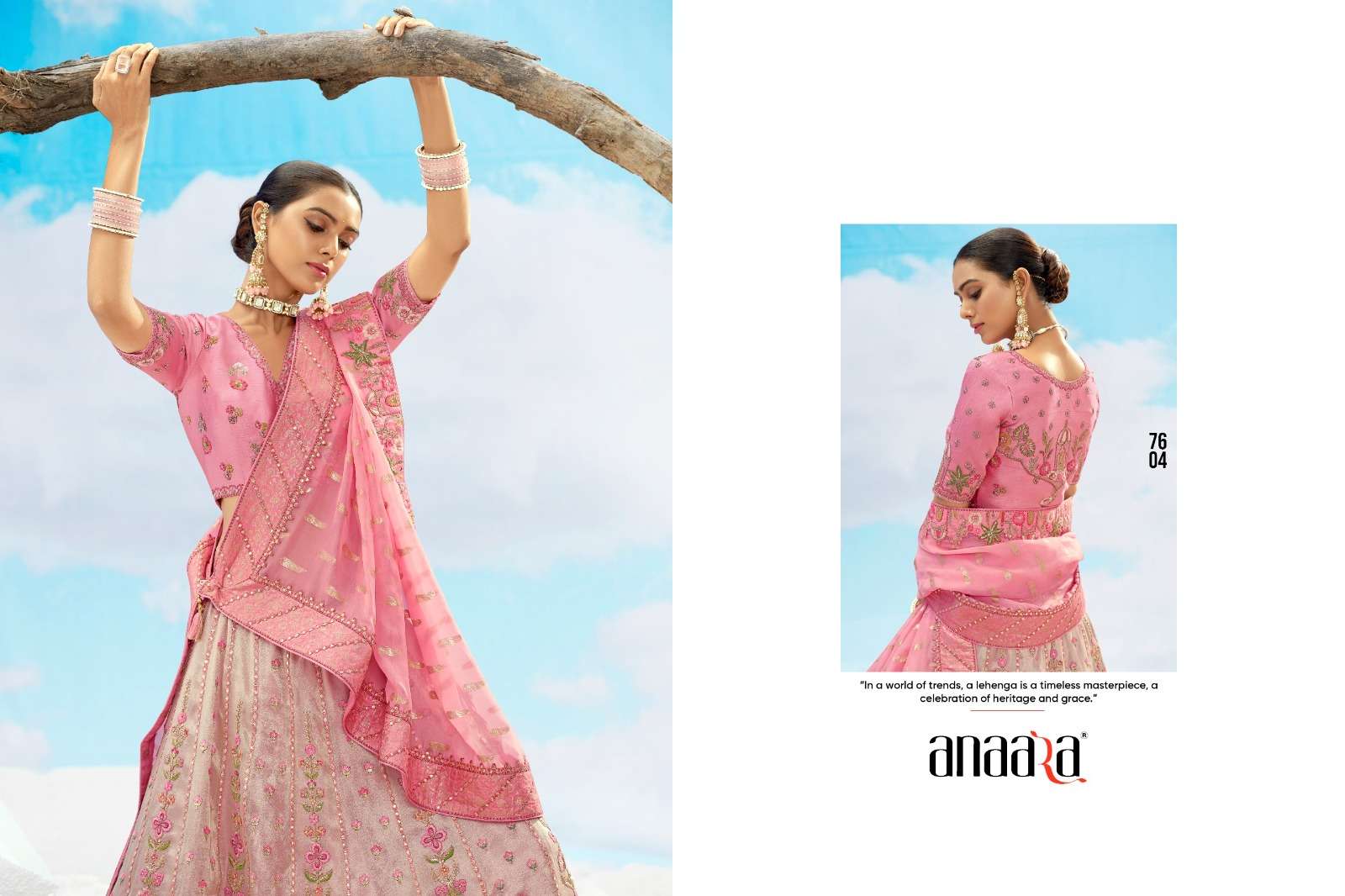 TATHASTU PRESENTS ANAARA 7600 SERIES HEAVY DESIGNER LEHNGHA CHOLI CATALOG WHOLESALER AND EXPORTRE IN SURAT 