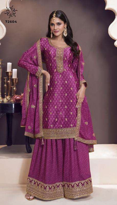 vinay kuleesh presents sajanee chinon traditional suit perfect for festivals catalog wholesaler